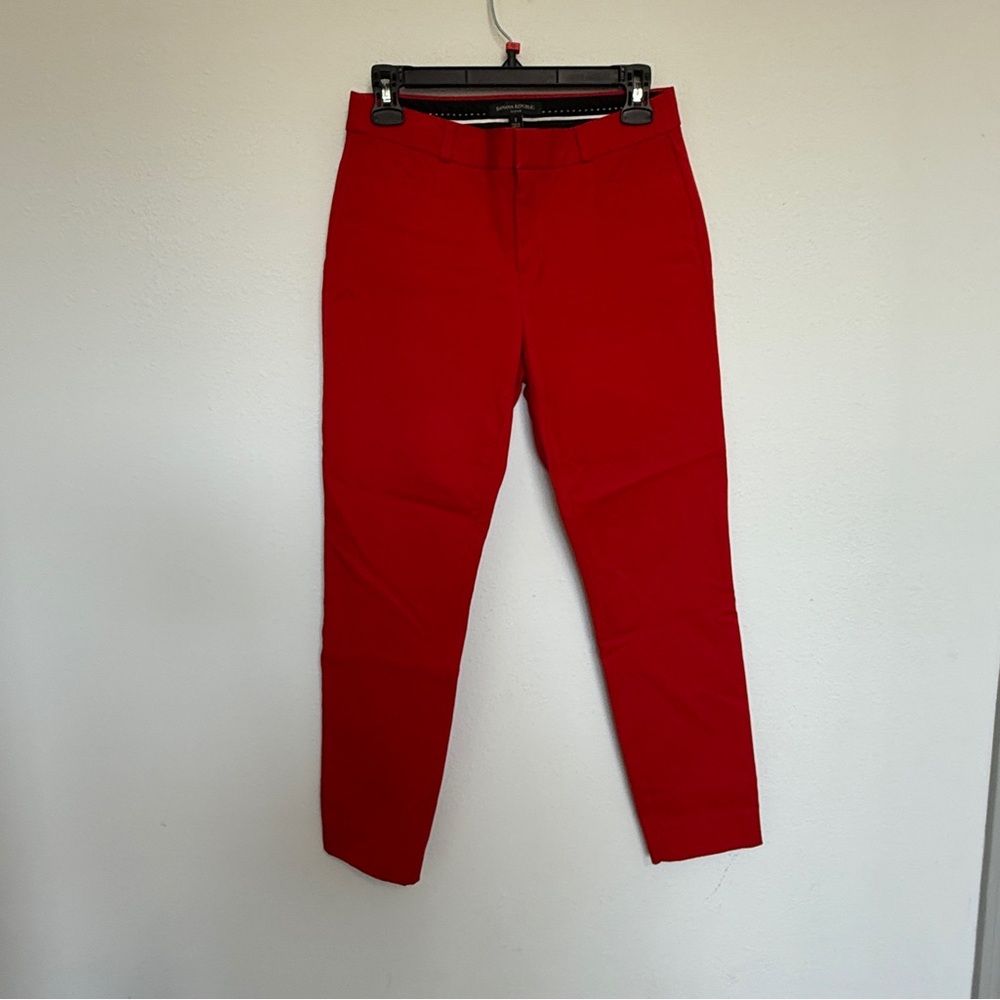 Banana Republic Red Slim Chinos